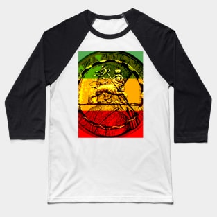 Rasta Lion of Judah Baseball T-Shirt